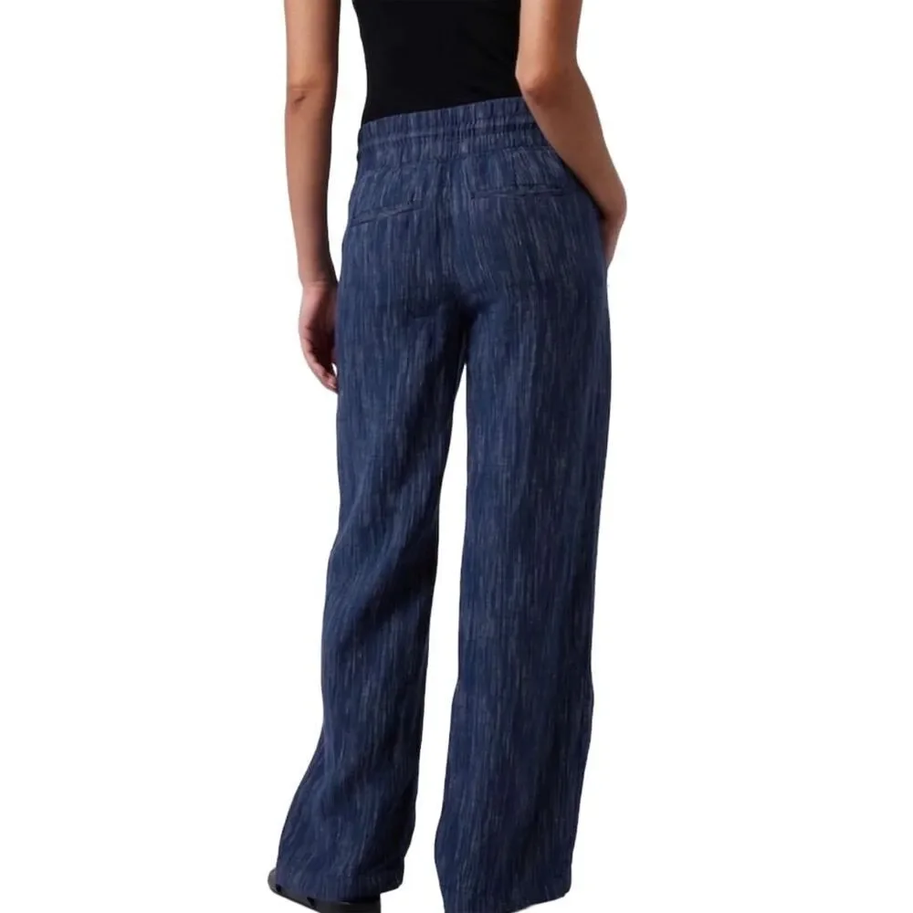 Athleta Blue Wide Leg TALL Pants - Picture 2 of 13